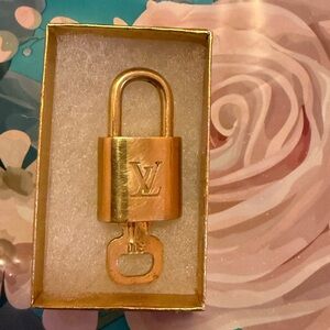 Louise Vuitton Gold Padlock Keychain or necklace